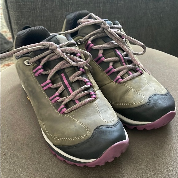Merrell Womens Olive & Purple Trail Sneakers Outdoor Comfort - Picture 1 of 7